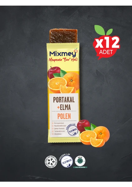 Meyve Bar Polen Portakal  24 gr X12