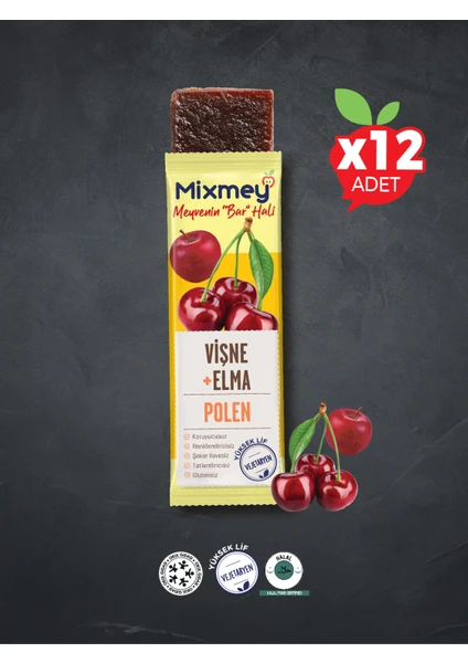 Meyve Bar Polen Vişne  25 gr* 12'li