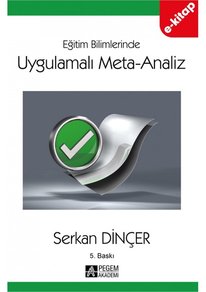 Eğitim Bilimlerinde Uygulamalı Meta-Analiz (e-kitap)