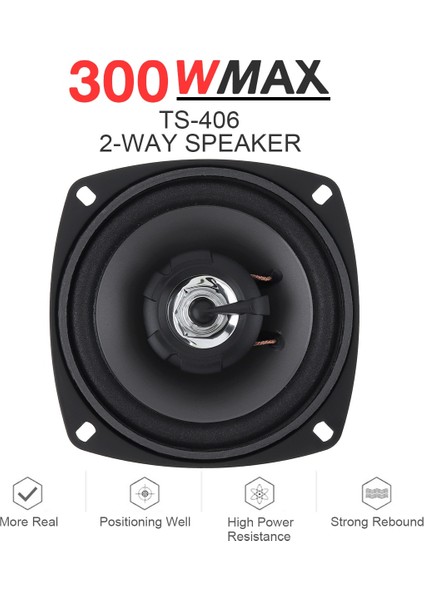 1 Adet 4 Inç 300W 2 Yönlü Araba Hifi Koaksiyel Hoparlör Araç Kapısı Otomatik Ses Müzik Stereo Tam Aralık Frekans Hoparlörler 2020 (Yurt Dışından)
