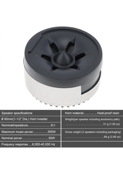 Araba Ses Sistemi Için 2 Adet 350W Yüksek Verimli Mini Dome Anında Kurulum Tweeter Hoparlörler (Yurt Dışından)