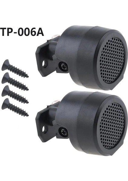 2 Adet TP-006A 500W Mini Dome Tweeter Hoparlör 12V Dc Yüksek Frekanslı Araç Ses Tiz Hoparlörler Otomobil Aksesuarları Siyah (Yurt Dışından)