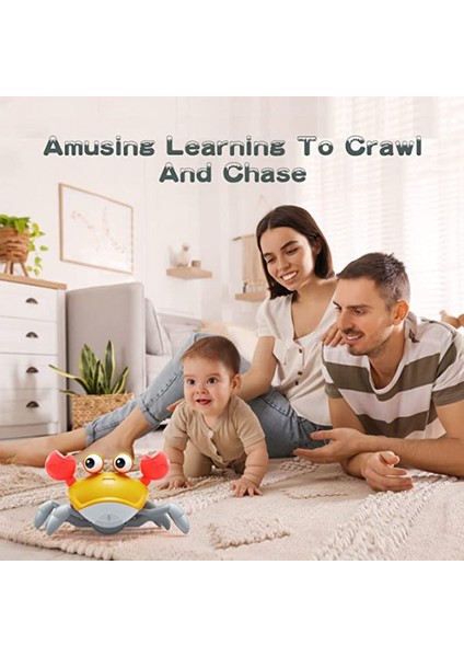 Bebek Oyuncak Hediyeleri, Bebek Karın Zamanı Oyuncakları, Sevimli Dans Yürüyüş Hareketli Bebekler Işıklı Müzik ile Duyusal Indüksiyon Yengeçler (Yurt Dışından) modelleri