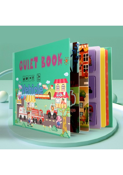 Çocuk Erken Eğitim Çıkartma Kitabı Oyuncaklar El Yapımı Eğitici Oyuncaklar Bebek Çıkartma Kitabı Paketi 1 Trafik Farkındalığı (Yurt Dışından)