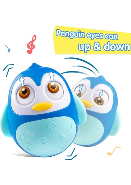 Roly Poly Bebek Oyuncakları 6 Ila 12 Ay, Karın Zamanı Wobbler Oyuncaklar, Penguen Tumbler Wobbler Oyuncakları Bebek Oğlan Kız Için Hediyeler Mavi (Yurt Dışından) indirimleri
