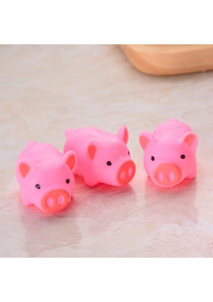 Bebek Küvet Oyuncakları 4 Parçalı Set Kauçuk Pembe Domuz Ailesi Gıcırdayan Yüzen Küvet Ördek Küvet Duş Oyuncakları Yürümeye Başlayan Erkek ve Kız Küçük Domuz (Yurt Dışından)