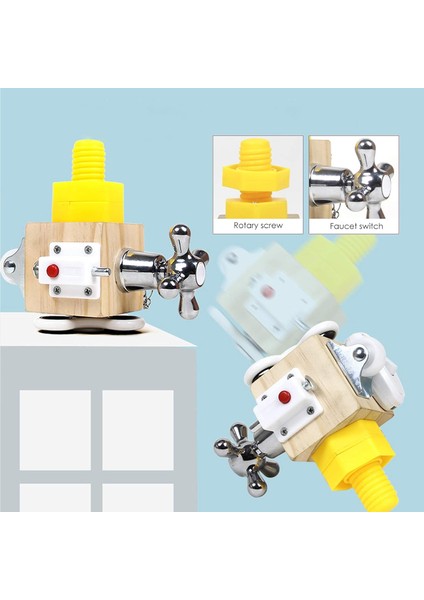 Çocuklar Için Meşgul Küp, Küçük Çocuklar Için Meşgul Tahtası Fidget Oyuncak Küp Ahşap Duyusal Tahta, Küçük Çocuklar Için Montessori Meşgul Tahtası (Yurt Dışından)