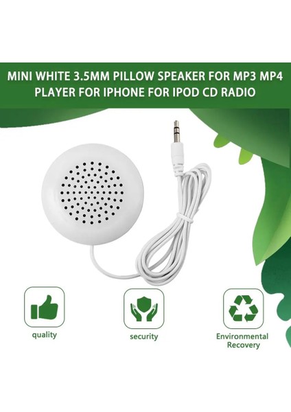 Dıy 3.5mm Mini Yüksek Sesli Hoparlörler Müzik Yastığı Stereo Hoparlör Mp3 Telefon Için iPhone Için Ipod Touch CD Uyku Kullanımı (Yurt Dışından)