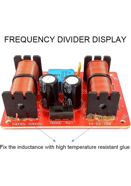 1 Adet 150 W 3 Yollu Ses Hoparlör Crossover Tiz Orta Kademe Bas Bağımsız Crossover Hifi Ev Hoparlörleri Filtre Frekans Bölücü (Yurt Dışından)