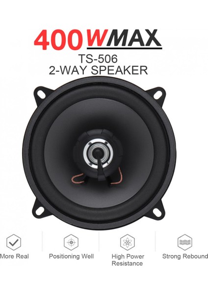 1 Parça 400 W 5 Inç 2 Yönlü Evrensel Araba Hifi Koaksiyel Hoparlör Araç Kapısı Otomatik Ses Müzik Stereo Tam Aralık Frekans Hoparlörler (Yurt Dışından)