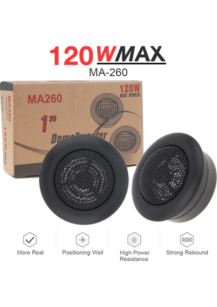 2 Adet 120W Mini Süper Dome Tweeter Hoparlör Alüminyum Alaşımlı Kasa Araba Müzik Ses Çalar Motorcyle Hoparlör Araba Ses Sistemi Için (Yurt Dışından)