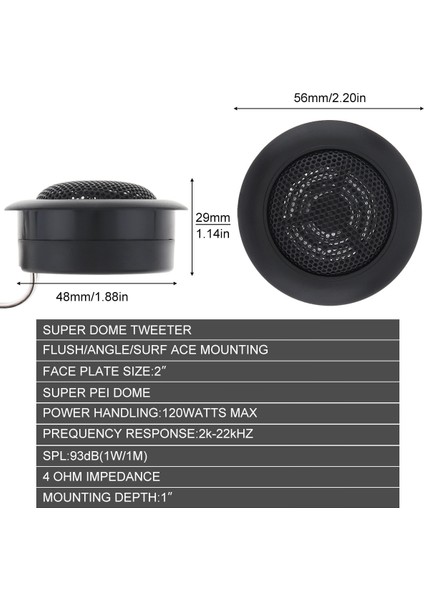 2 Adet 120W Mini Süper Dome Tweeter Hoparlör Alüminyum Alaşımlı Kasa Araba Müzik Ses Çalar Motorcyle Hoparlör Araba Ses Sistemi Için (Yurt Dışından) fırsatları
