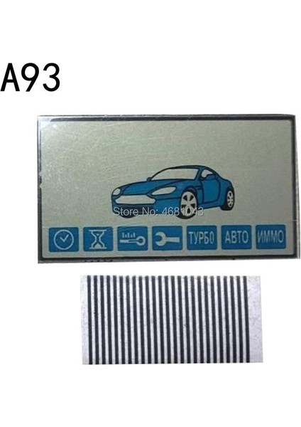 A93 LCD Ekran Rus 2 Yönlü Araba Alarm Sistemi Için Starline A93 LCD Uzaktan Kumanda Anahtarlık A93 Anahtarlık Zinciri (Yurt Dışından)