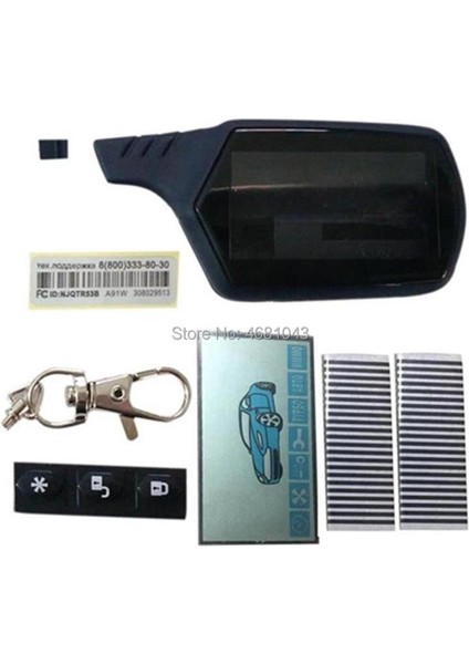 A91 LCD Ekran Esnek Kablo + A91 Anahtarlık Gövde Kapak Kılıf Araba Alarmı Starline A91 LCD Uzaktan Kumanda Anahtarlık Fob (Yurt Dışından)