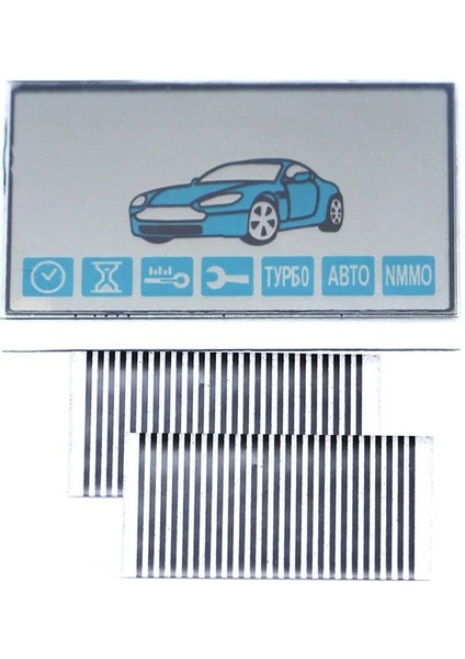 E90 / E91 LCD Ekran Starline Için Esnek Kablo E90 E91 LCD Uzaktan Kumanda Anahtarlık E90 LCD Ekran + Zebra Çizgileri (Yurt Dışından)
