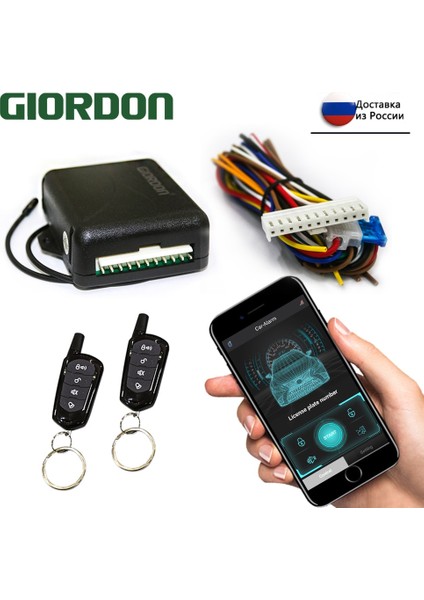Gıordon Evrensel 12V Araba Alarm Sistemleri Otomatik Uzaktan Kumandalı Merkezi Kit Kapı Kilidi Anahtarsız Giriş Sistemi Uzaktan Kumandalı Merkezi Kilitleme (Yurt Dışından)