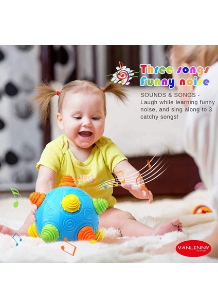 Yürümeye Başlayan Bebek Müzik Sallanan Top Oyuncak Dans Bilardo, Interaktif Ses Emekleme Topu Oyuncaklar, En Iyi Zıplayan Duyusal Öğrenme Topu Hediye Oyuncak (Yurt Dışından) fırsatları