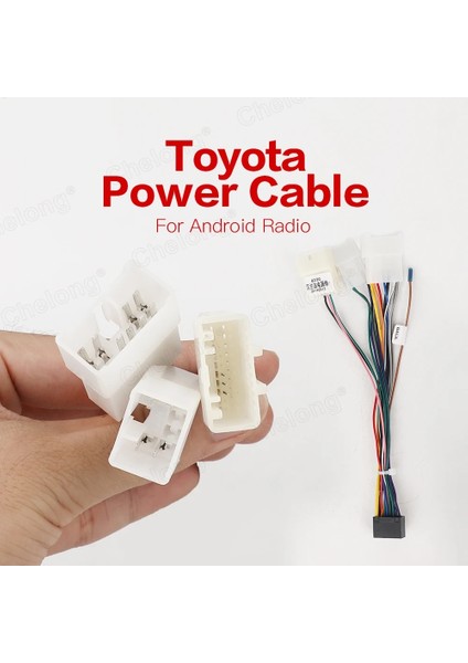Toyota Güç Kablosu Stili Isteğe Bağlı Aksesuarlar Aracınız Için Özel Kablo (Nissan/kıa/peugeot/vw/ford Focus/toyota Için) Android Radyo Için (Yurt Dışından)