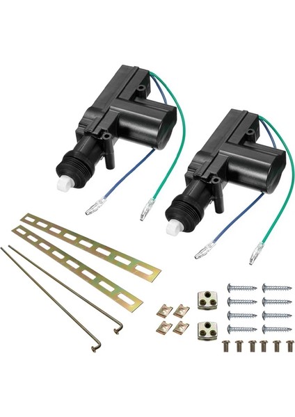 2 Adet 12V 2 Telli Evrensel Araba Kapısı Güç Merkezi Kilit Motor Kiti Aktüatör Oto Araç Uzaktan Merkezi Kilitleme Sistemi Motoru (Yurt Dışından)