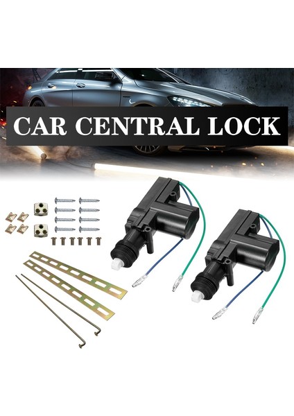 2 Adet 12V 2 Telli Evrensel Araba Kapısı Güç Merkezi Kilit Motor Kiti Aktüatör Oto Araç Uzaktan Merkezi Kilitleme Sistemi Motoru (Yurt Dışından)