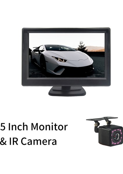 204-IR Kamera Stili Sınovcle Araba Monitörü Dikiz Park Aynası 4.3/5 Inç Hd Video Girişi Dikiz Kameralı Gece Görüşlü Yedekleme Pal/ntsc (Yurt Dışından)