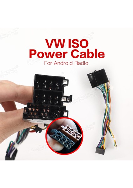 Vw Iso Kablo Stili Isteğe Bağlı Aksesuarlar Aracınız Için Özel Kablo (Nissan/kıa/peugeot/vw/ford Focus/toyota Için) Android Radyo Için (Yurt Dışından)