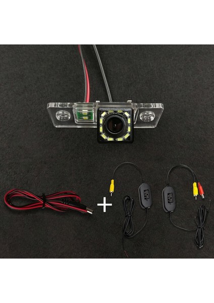 LED Kablosuz Kiti Yok Vw Touareg Passat Tiguan Polo Golf Skoda Fabia Için Porsche Cayenne Hd Kablosuz Araba Ccd Arka Kamera Balıkgözü 8 12 LED Dinamik (Yurt Dışından) modelleri