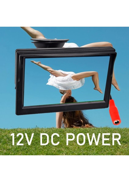 Pembe Tarzı Araba Monitörü Için 5 Inç Mal Tft LCD Dijital 800*480 16:9 Ekran 2 Yönlü Video Girişi Veya Kablosuz Ters Arka Görüş Kamerası Park (Yurt Dışından)