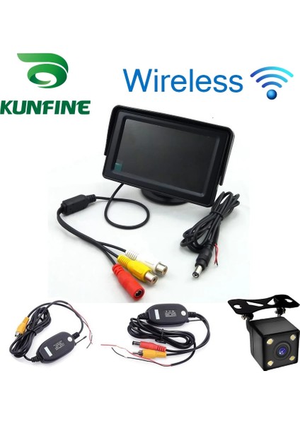 Arka Görüş Kamerası Tarzı Araba Styling Kablosuz 4.3 Inç Tft LCD Ekran Araba Monitör Ekranı Hd Dikiz Ters Yedekleme Kamerası Araba Tv Ekranı Wifi (Yurt Dışından)