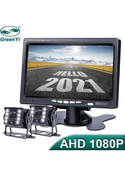 Yalnızca Kamera Stili Greenyi 1920*1080 Yüksek Çözünürlüklü Ahd Kamyon Starlight Gece Görüşlü Geri Görüş Kamerası 7 Inç Araç Otobüs Araba Için Ters Monitör (Yurt Dışından)