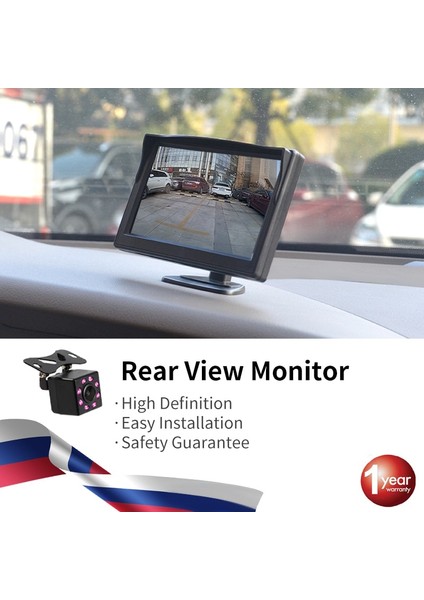 NO.205 Stili 5 Inç Araba Monitör Tft LCD Hd Dijital 16:9 800*480 Ekran 2 Yönlü Video Girişi Renkli Ters Dikiz Kamera DVD VCD (Yurt Dışından)
