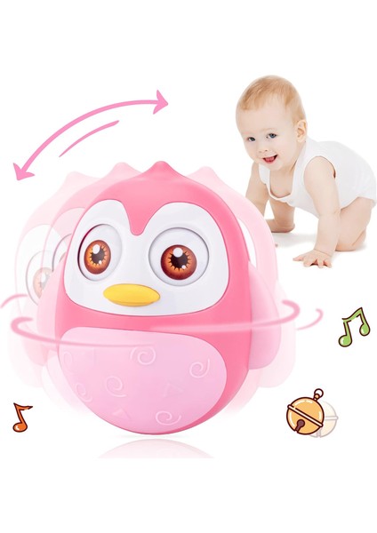 Roly Poly Bebek Oyuncakları 6 Ila 12 Ay, Karın Zamanı Wobbler Oyuncaklar, Penguen Tumbler Wobbler Oyuncakları Bebek Oğlan Kız Için Hediyeler Pembe (Yurt Dışından)