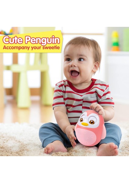 Roly Poly Bebek Oyuncakları 6 Ila 12 Ay, Karın Zamanı Wobbler Oyuncaklar, Penguen Tumbler Wobbler Oyuncakları Bebek Oğlan Kız Için Hediyeler Pembe (Yurt Dışından) fiyatları