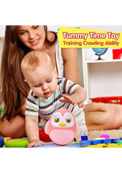 Roly Poly Bebek Oyuncakları 6 Ila 12 Ay, Karın Zamanı Wobbler Oyuncaklar, Penguen Tumbler Wobbler Oyuncakları Bebek Oğlan Kız Için Hediyeler Pembe (Yurt Dışından) fırsatları