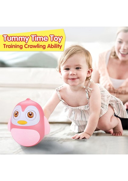 Roly Poly Bebek Oyuncakları 6 Ila 12 Ay, Karın Zamanı Wobbler Oyuncaklar, Penguen Tumbler Wobbler Oyuncakları Bebek Oğlan Kız Için Hediyeler Pembe (Yurt Dışından) indirimleri