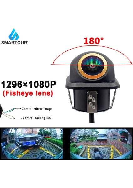 Ahd 170 Derece Smartour Ahd 180 Derece Balıkgözü Lens Araba Arka Yan Ön Görüş Kamerası Geniş Açı Geri Yedekleme Kamerası Gece Görüş Su Geçirmez (Yurt Dışından)