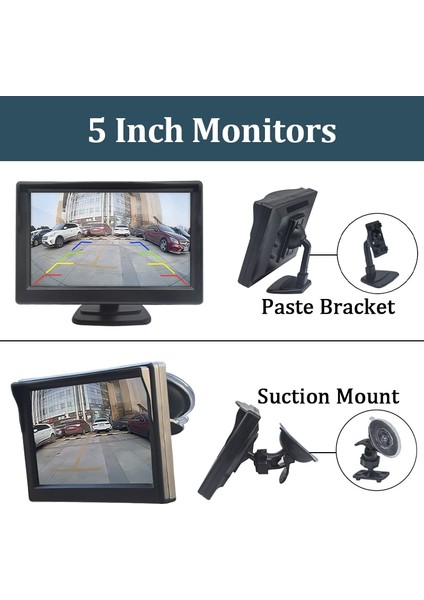 NO.202 Tarzı Sınovcle Araba Monitörü Dikiz Park Aynası 4.3/5 Inç Hd Video Girişi Dikiz Kameralı Gece Görüşlü Yedekleme Pal/ntsc (Yurt Dışından)