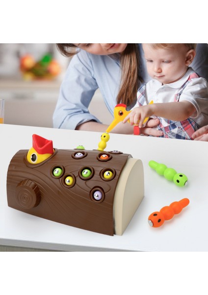 Ağaçkakan Solucan Yakalamak Oyuncak Manyetik Yakalamak Besleme Böcek Kuşlar Çocuk Hayvan Montessori Oyuncak Seti Balıkçılık Oyunu Oyuncaklar Eğitici (Yurt Dışından)