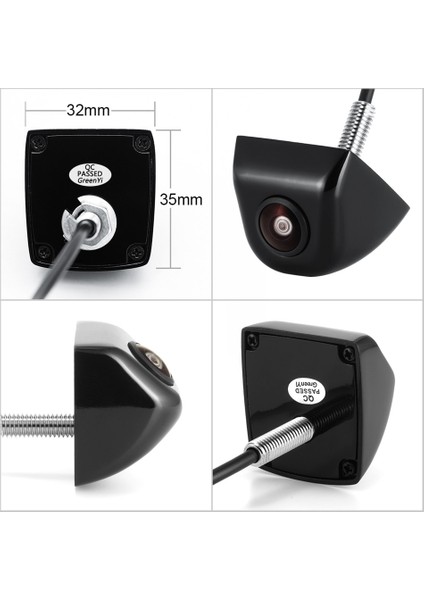 A-680X480-120DEG Greenyi 170 Derece Ahd 1920X1080P Araç Dikiz Kamerası Baş Aşağı Takın Metal Gövde Siyah Araba Ters Balıkgözü Lens Kamera (Yurt Dışından)
