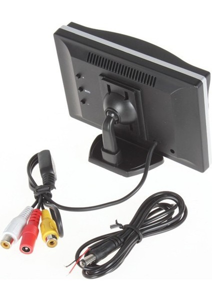 Yalnızca Siyah Monitör Stili 5 Inç Tft LCD Ekran Araba Monitörü HD800 * 480 2 Video Girişli Geri Park Monitörü, Dikiz Kamerası Isteğe Bağlı (Yurt Dışından)