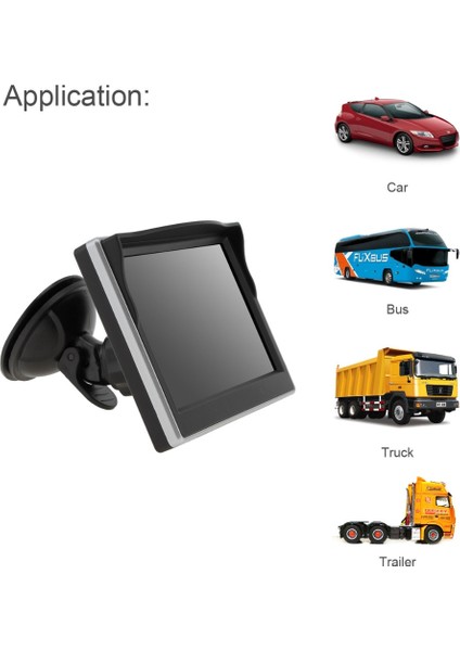 420TV Gece Kamerası Stili 5.0 Inç Araba Monitör Tft LCD 800*480 Dijital Renkli Ekran 2 Yönlü Video Girişi Dikiz Yedekleme Ters Kamera DVD VCD Dc 12V (Yurt Dışından)