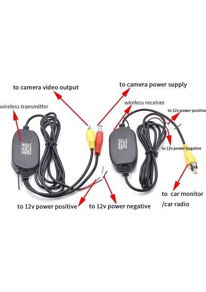 12V Kolay Kurulum Araba Arka Görüş Kamerası Kablosuz Kablolama Kiti 2.4ghz Dc 12V Araç Kameraları Kablosuz Verici/alıcı (Yurt Dışından) fırsatları