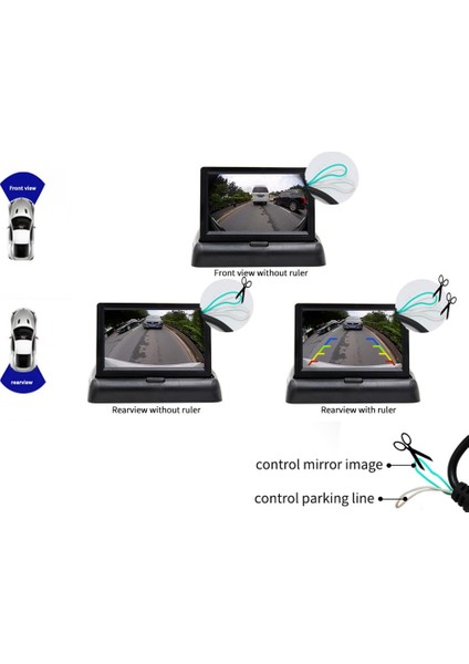 Mavi Smartour Araba Geri Görüş Kamerası 170 Derece Hd Gece Görüş Otomatik Arka Görüş Fishey Evrensel Kamera Için Ön Görüş Kamerası (Yurt Dışından)