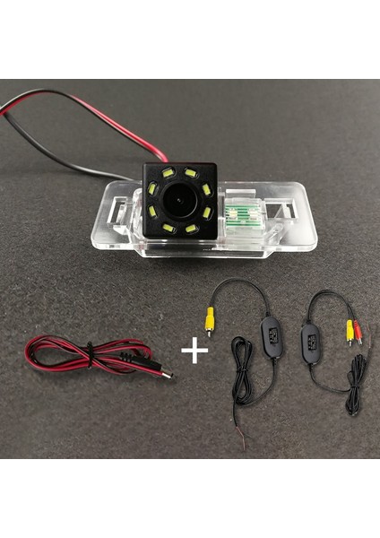 8 Ledli Kablosuz Kiti Bmw 3 Serisi Için 315 318 320 323 325 E46 E39 E53 X3 X5 X6HD Kablosuz Araba Ccd Arka Kamera Balıkgözü 4 8 12 LED Dinamik Gece Görüş (Yurt Dışından)