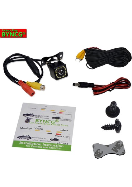 12LED Hepsi Araba Dikiz Kamera Geniş Açı Ters Park Su Geçirmez Ccd LED Oto Yedekleme Monitörü Evrensel Bmw Yeni Hd Gece Görüş Için (Yurt Dışından)
