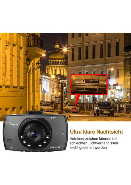 Dvr ve 32G Kartı G-Sensor Araba Dvr Kamera Full Hd 1080P Araba Sürüş Kaydedici Gece Görüş Dashcam Video Kayıt Şirketi ile Ön Cam Tutucu Sd (Yurt Dışından)