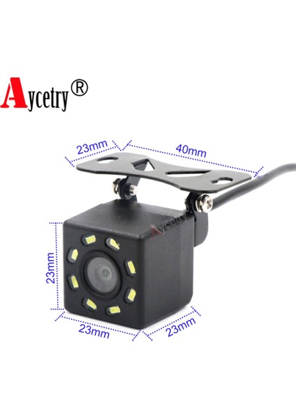 Statik Arka Kamera Aycetry! Evrensel Araba Dikiz Ters Kamera 8 LED Gece Görüş Su Geçirmez Ccd Hd Renkli Otomatik Yedekleme Park Kamerası (Yurt Dışından)