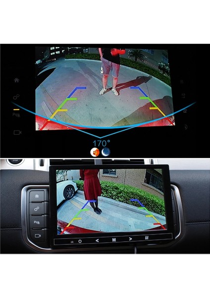 CVBS720P-AHD720P Greenyi Ahd 1920X1080P Araba Kamera 170 Derece Balık Gözü Mercek Starlight Gece Görüş Hd Araç Dikiz Kamerası (Yurt Dışından)