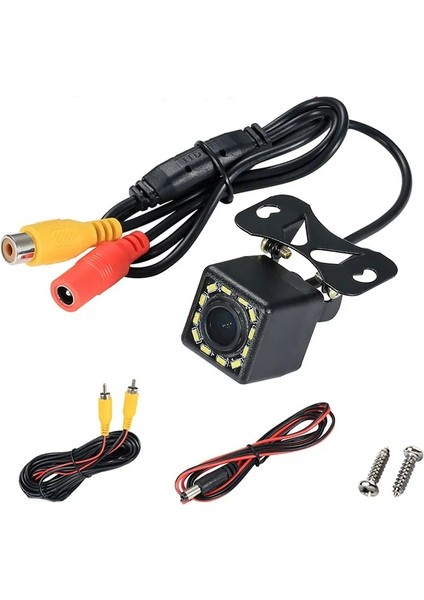 8 LED Seti Geniş Açı Hd Araba Dikiz Kamera Arka Görüş Video Araç Kamera Yedekleme Ters Kamera 12 LED Gece Görüş Park Kamerası (Yurt Dışından)