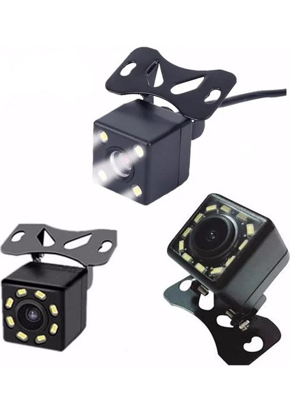 8 LED Seti Geniş Açı Hd Araba Dikiz Kamera Arka Görüş Video Araç Kamera Yedekleme Ters Kamera 12 LED Gece Görüş Park Kamerası (Yurt Dışından)